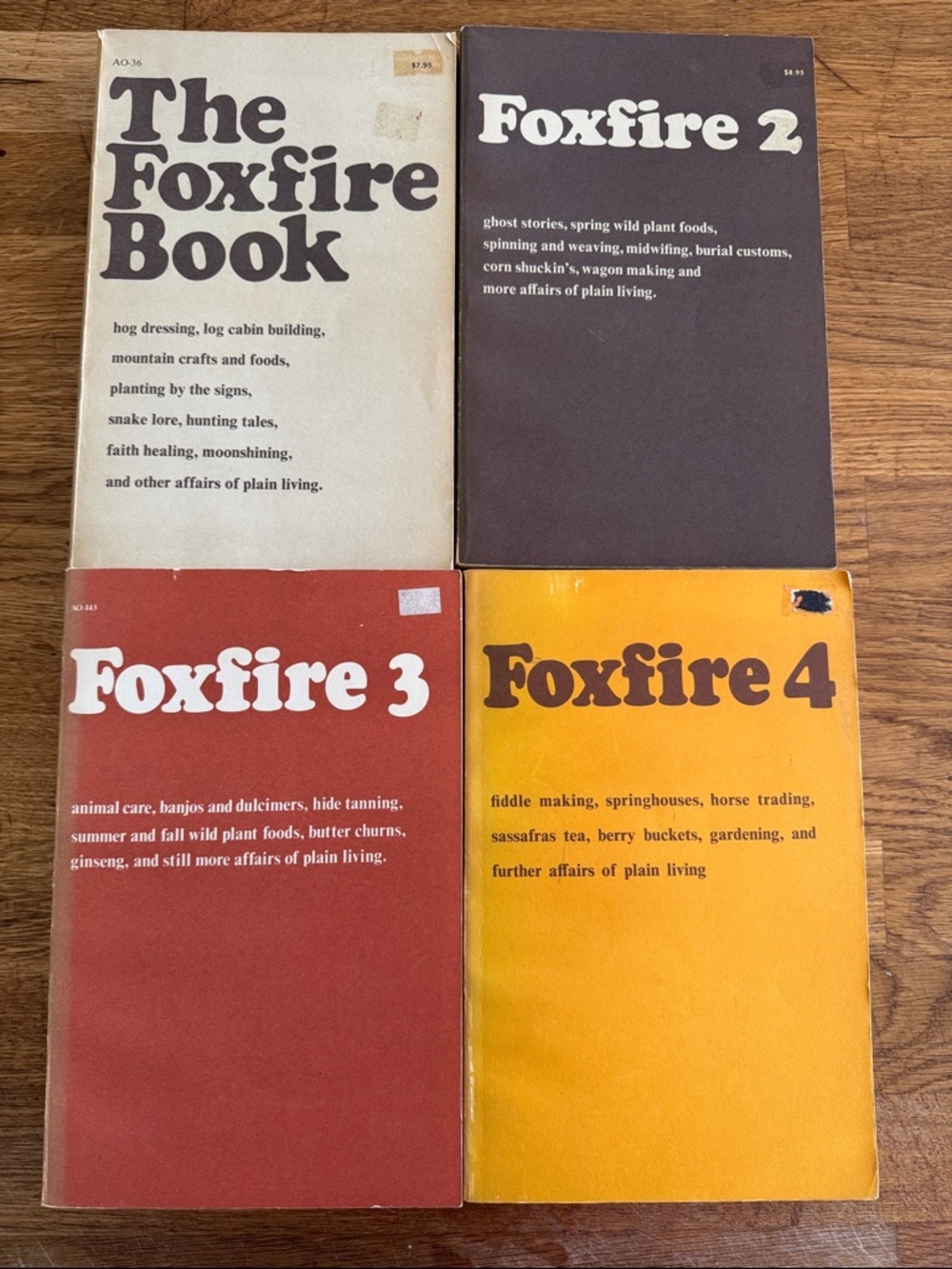 Foxfire Vintage Book Set - The Foxfire Book, Foxfire 2, 3 & 4 - Multi-Color